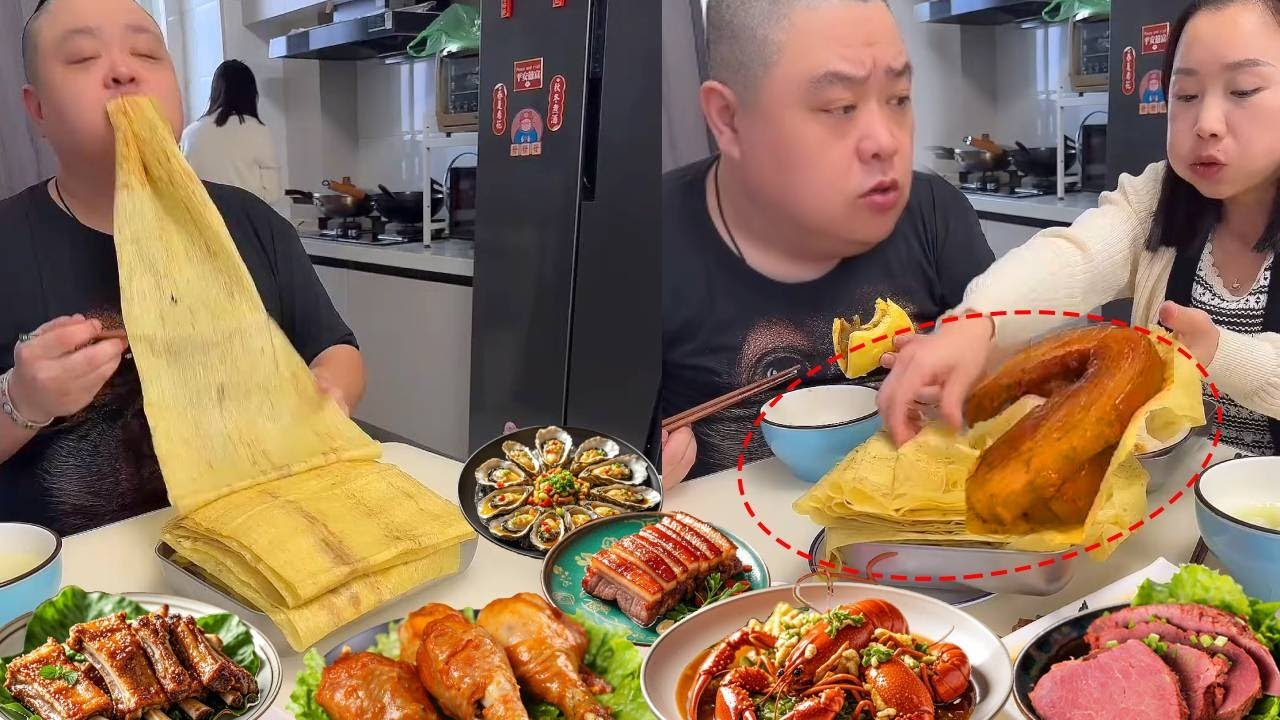 蠢老公以為搶到了肉夾餅，等他吃飽，我拿出更大的紅燒肉他氣哭了【胖嫂美食】