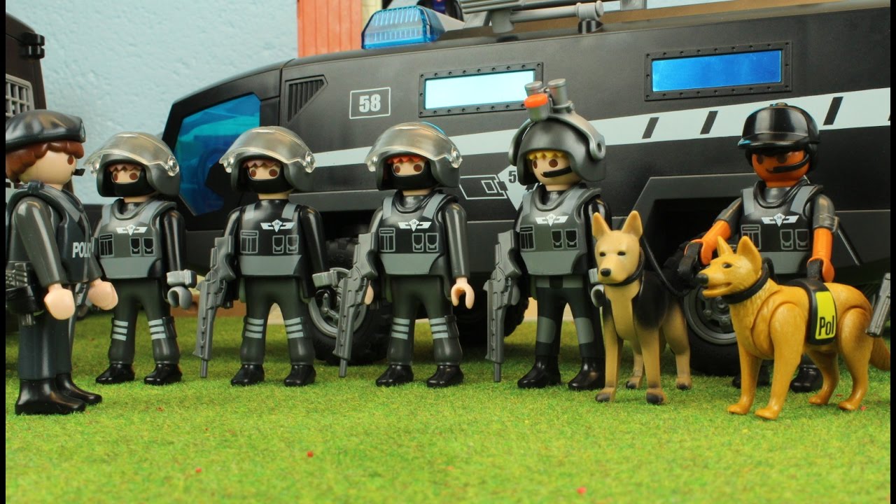 Einbruch im Museum Playmobil Film SEK Truck Einsatz seratus1 stop motion