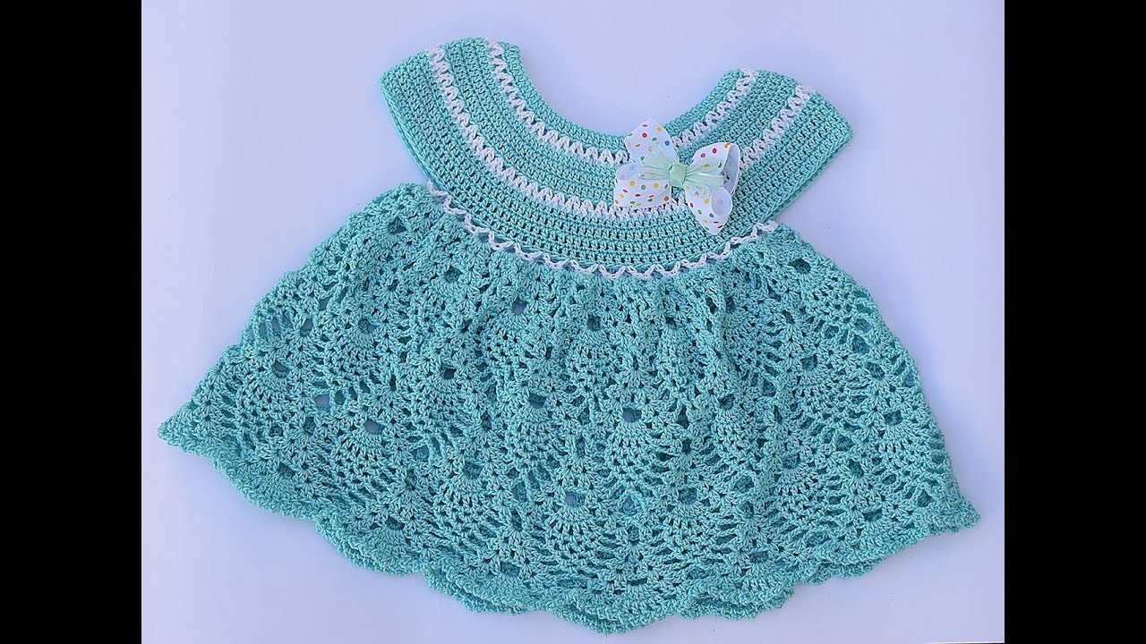 Vestido niña a crochet muy fácil y rápido