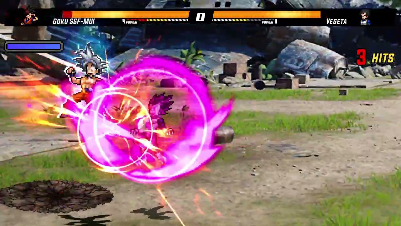 SBM V2 Goku SSF-MUI Vs Vegeta All Forms (Round 2, Part 1)