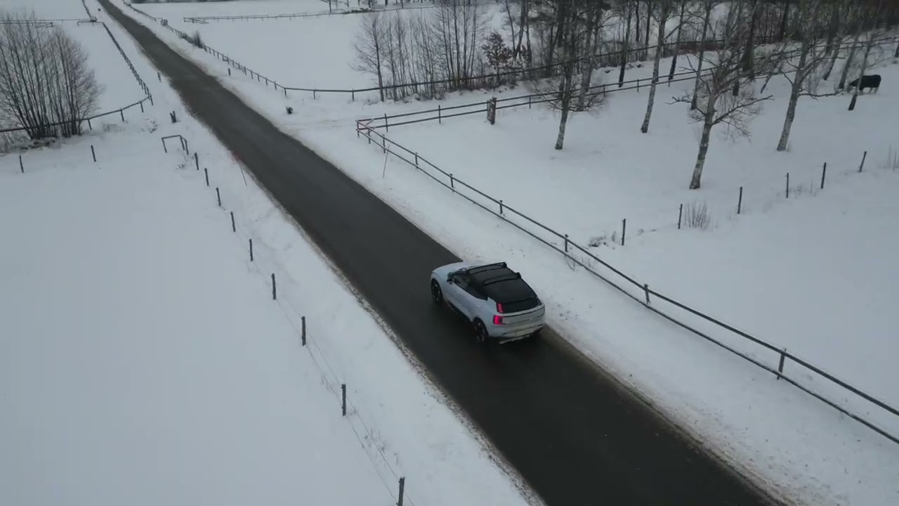 Can DJI Neo 2 Track a Car in Freezing Winter? ❄️ Volvo EX30 Follow Test