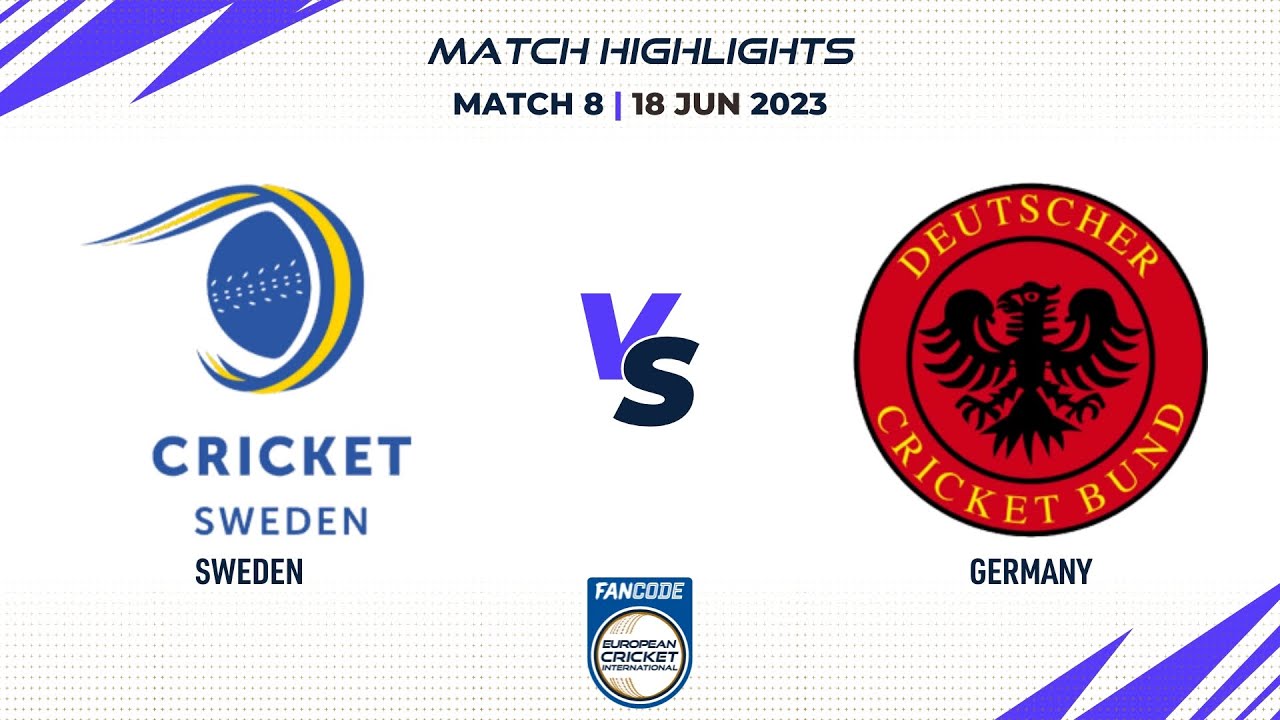 Match 8 - SWE vs GER | Highlights | FanCode ECI Sweden | 18 June 2023 | ECI23.074