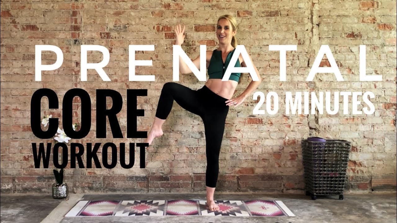 20 Minute Prenatal Core Workout | First & Second Trimester | Low Impact!