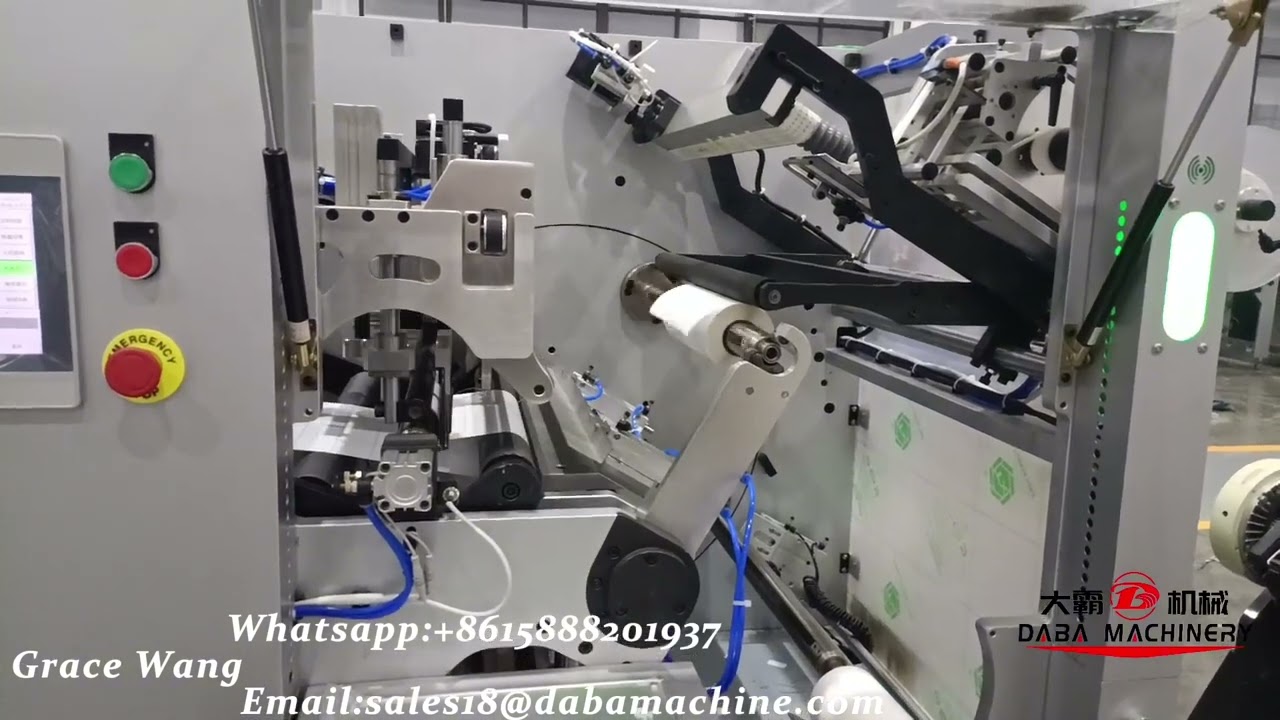 DABA Glueless Automatic 4 Spindles Turret Rewinder&Blank Rotary Die Cutting Machine ShipTo India