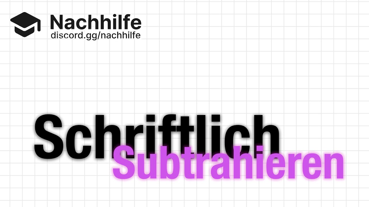 Schriftlich subtrahieren