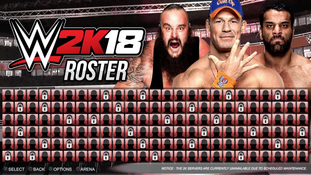 WWE 2K18 Roster - 195 Superstars - Legends, NXT, WCW, 205 Live - PS4/XB1 Gameplay Notion/Concept