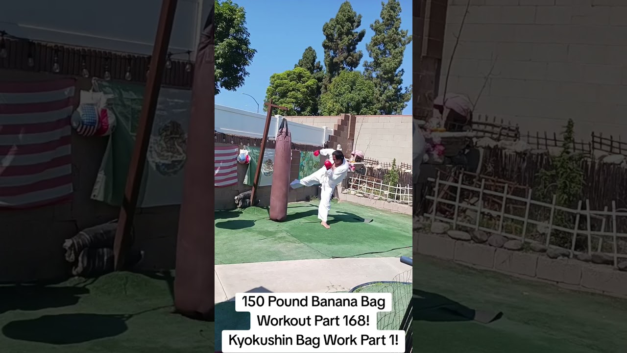 150 Pound Banana Bag Workout Part 168! Kyokushin Bag Work Part 1!
