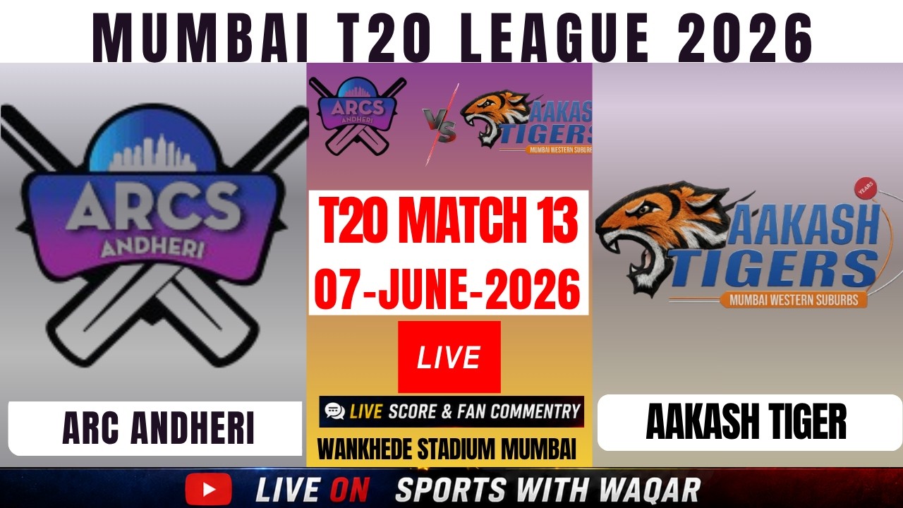 Arcs Andheri против Aakash Tigers | AA против ATM | Мумбайская лига 2026: счёт и комментарии в пр...