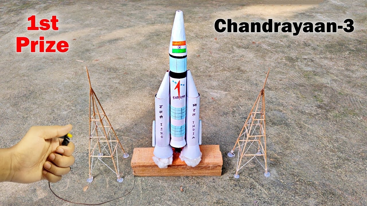 Chandrayaan-3 working model | Chandrayaan project for school | rocket launching science project