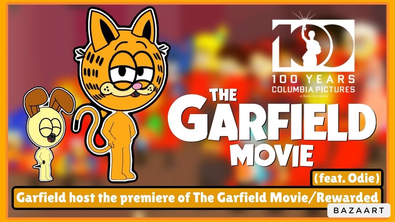 Garfield host the premiere of The Garfield Movie/Rewarded (feat. Odie)