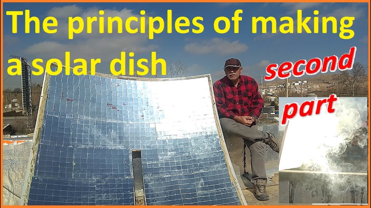 The principles of making a solar dish.making a solar dish. The method of making a solar dish.