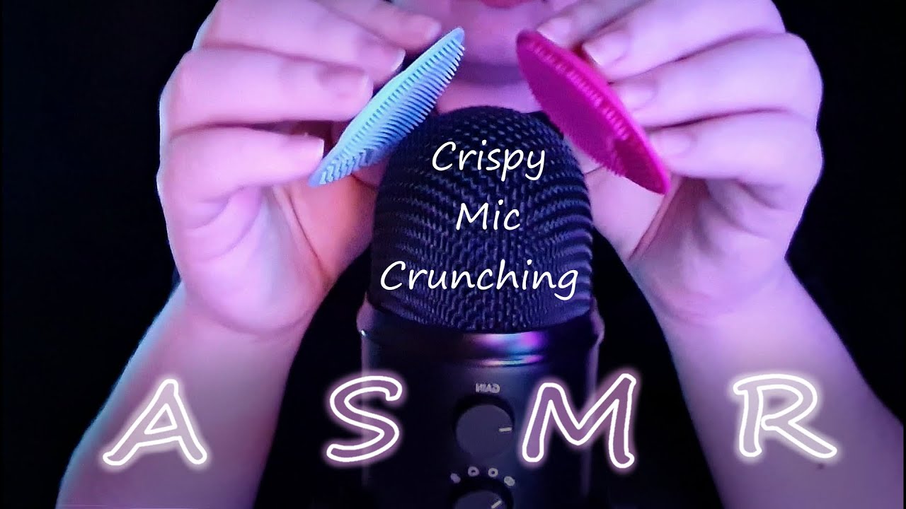 [ASMR] Gentle Crunchy Crispy Sounds On The Mic / No Cover / Brain Massage / Brushing / No Talking