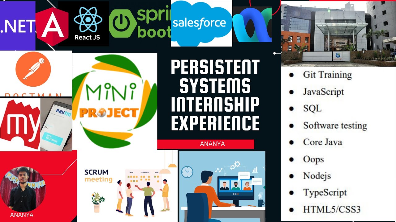 Persistent Systems Internship Experience | Angular React Salesforce Spring .NET😍🔥🔥