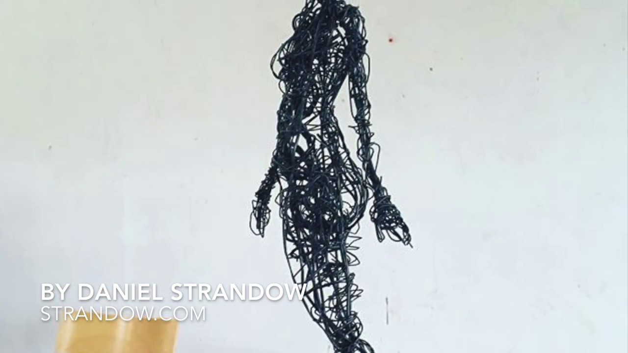 Wire sketch for figurative sculpture