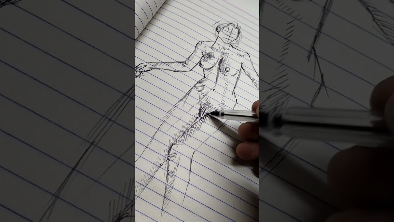 Nude Figure Study... #bfa #nudesketch #shorts #sketching #art