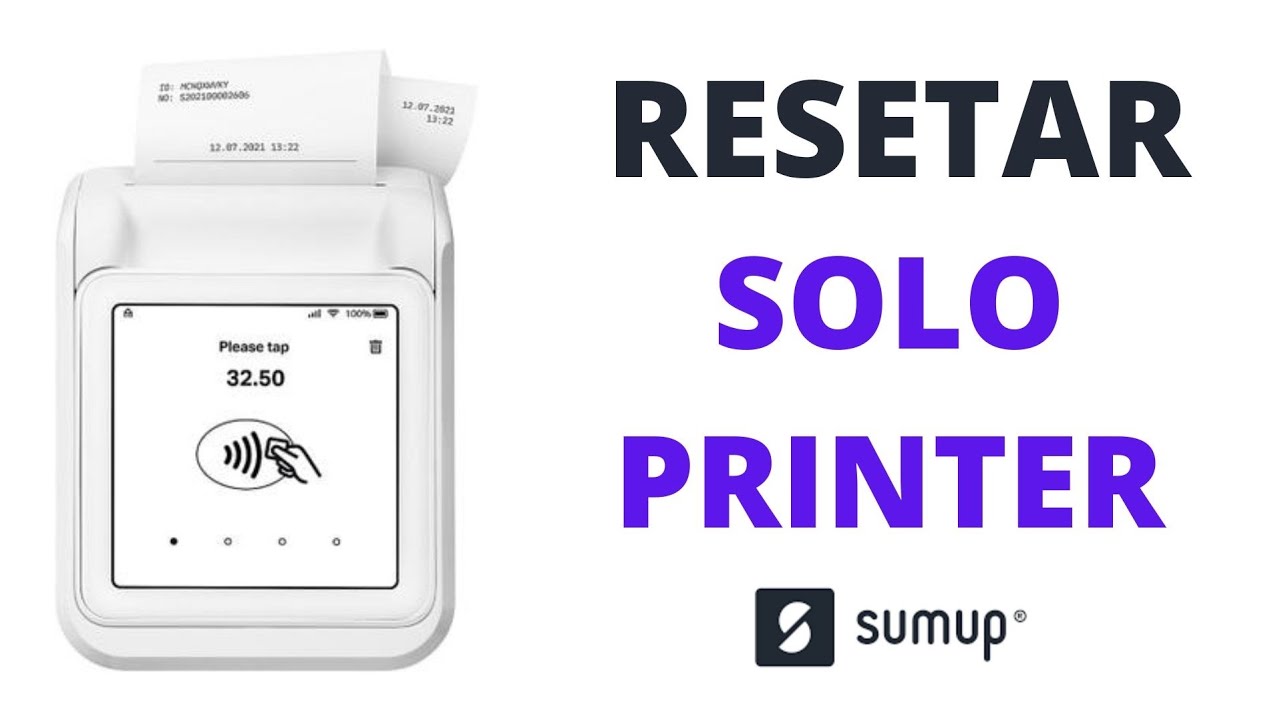 SUMUP - Como Resetar SumUp Solo Printer