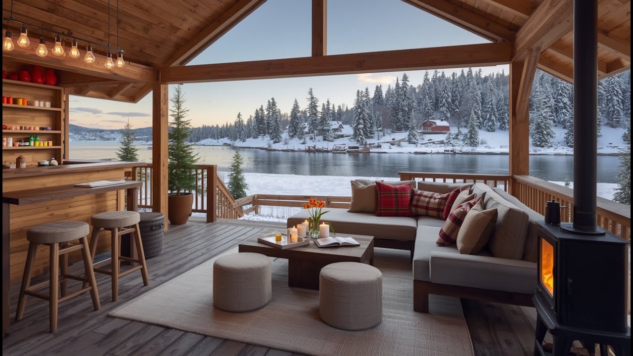 Serene February Morning ☕ Soft Snow & Smooth Jazz Music for