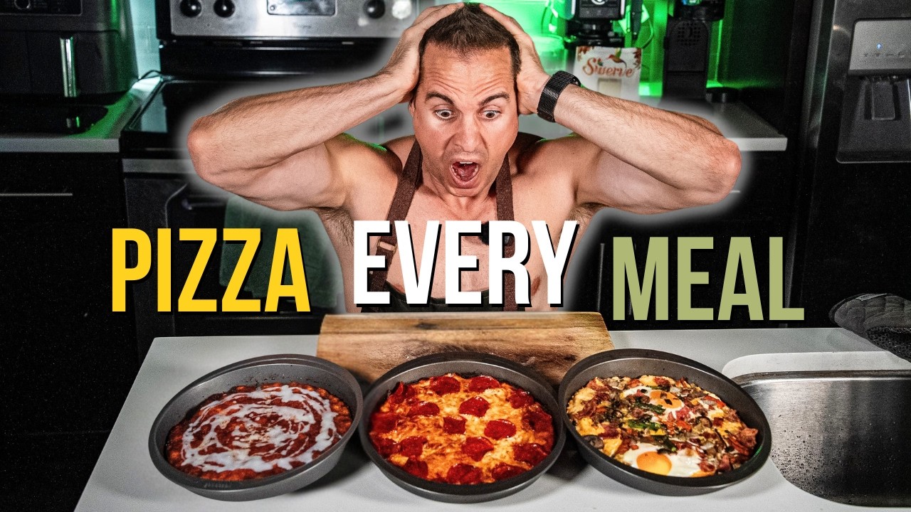 Eating Pizza Every Meal | Full Day of Eating High Protein