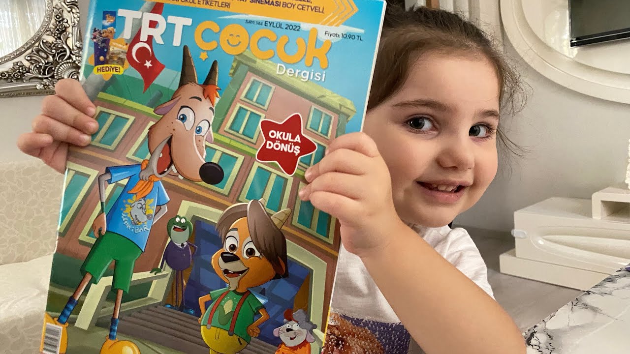 Defne TRT çocuk dergisini aldı😍😍 vee çok heyecanlı 🤩 🥳😅