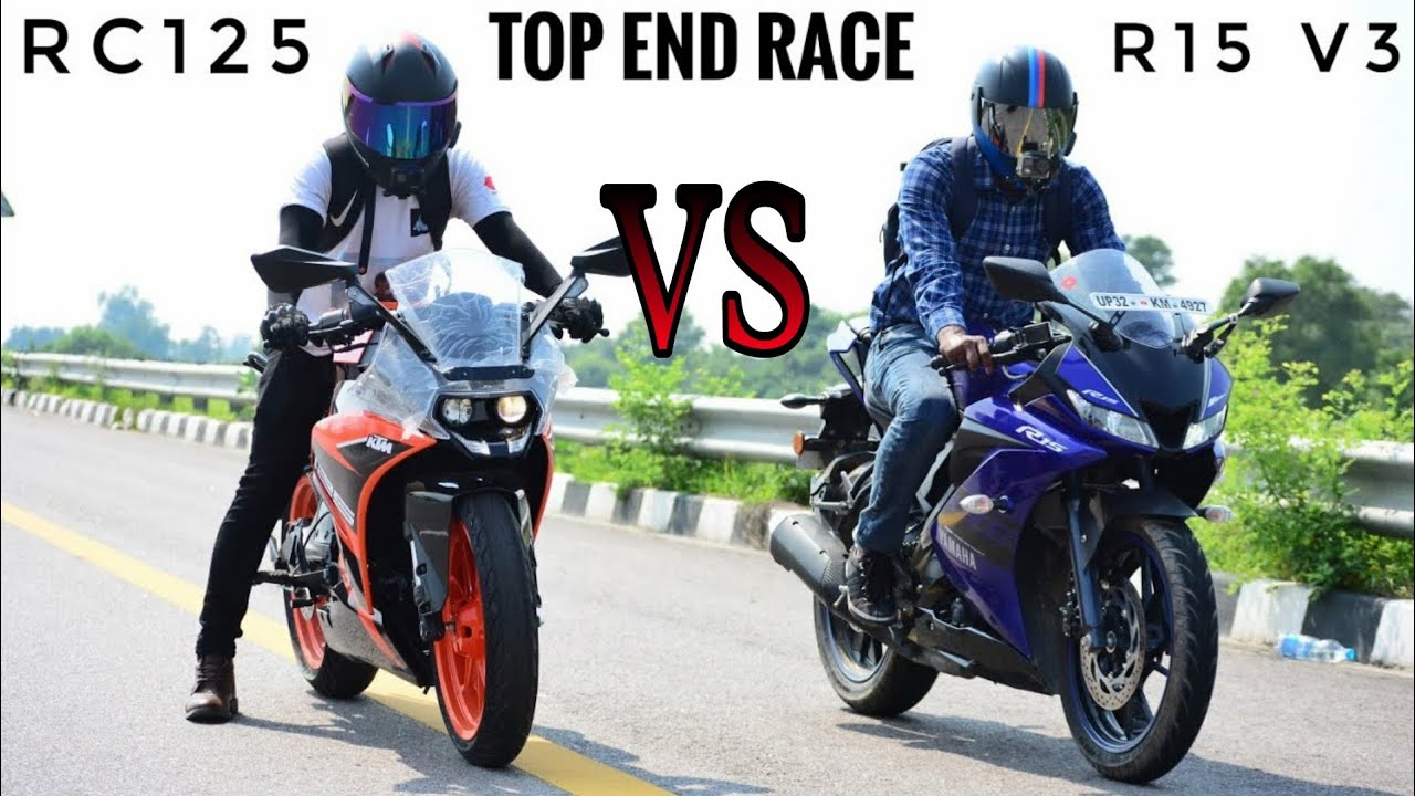 Yamaha R15 V3 Vs KTM Rc 125 | Drag Race | Top end 2024