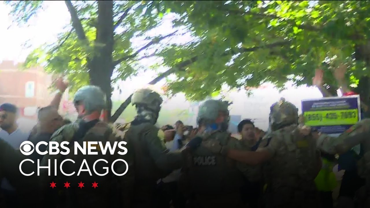 Protest erupts after woman shot by ICE agent during confrontation in Brighton Park