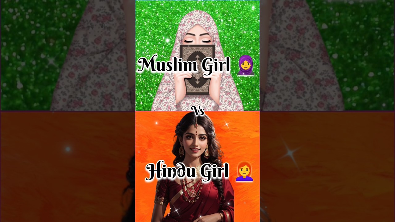 Muslim girl vs Hindu girl | 💫🤩#shorts #ytshorts  #youtubeshorts #challenge
