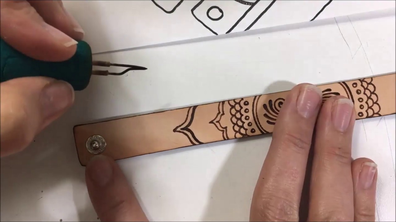 Pyrography on a Simple Leather Bracelet
