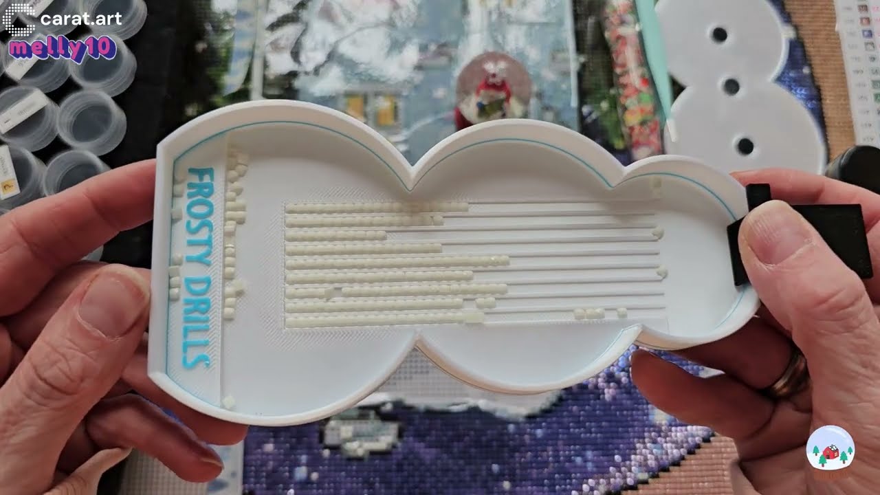 Diamond Painting 💎 Paint with me 🖊️ 💗 Snowglobe house ❄️🏠 Frostydrills 2025 ❄️🥶🖊️ #3