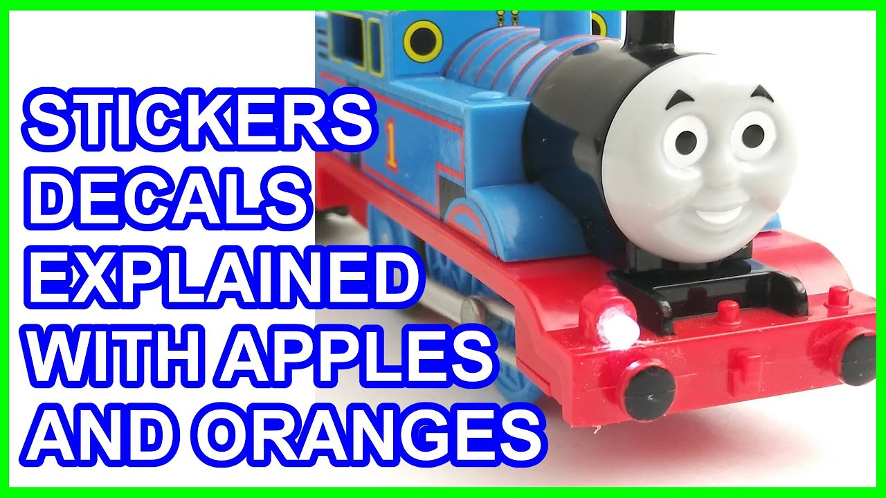 Thomas & friends Trackmaster Stickers Decals explained with Apples