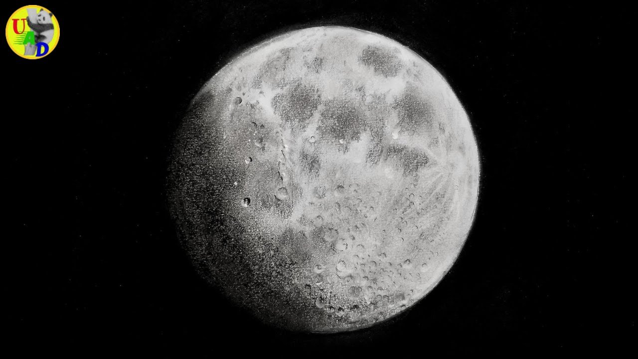 How to Draw and Shade the Moon | Pencil Drawing | Time Lapse