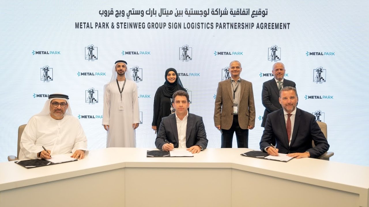 Metal Park & Steiweg Group sign during 'Make It In The Emirates'