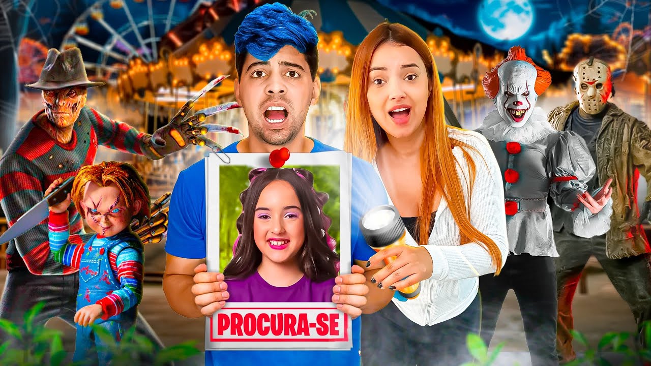 A BELINHA DESAPARECEU EM UM PARQUE DE DIVERSÕES CHEIO DE MONSTROS NO HALLOWEEN!! E AGORA?!