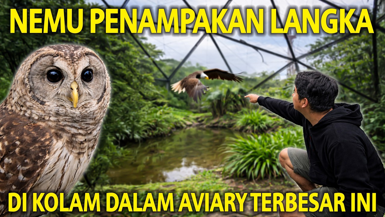 PENAMPAKAN HEWAN HAMPIR PUNAH DI KOLAM DALAM AVIARY TERBESAR DI INDONESIA! TAMAN BURUNG TMII!
