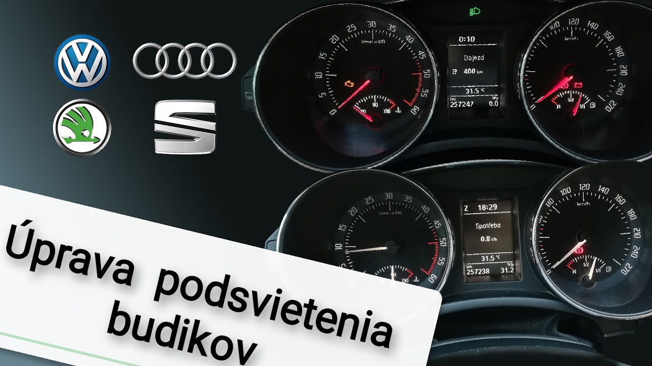 🚗 Úprava - Oprava LED  podsvietenia budikov 🏁 + kalibrácia cez diagnostiku