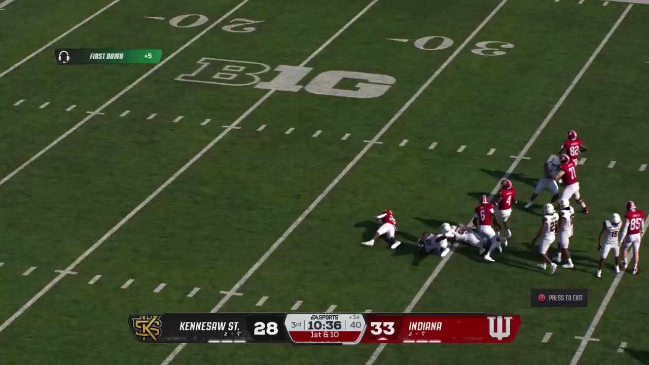 NCFB S5 Week 8: Kennesaw State @ Indiana