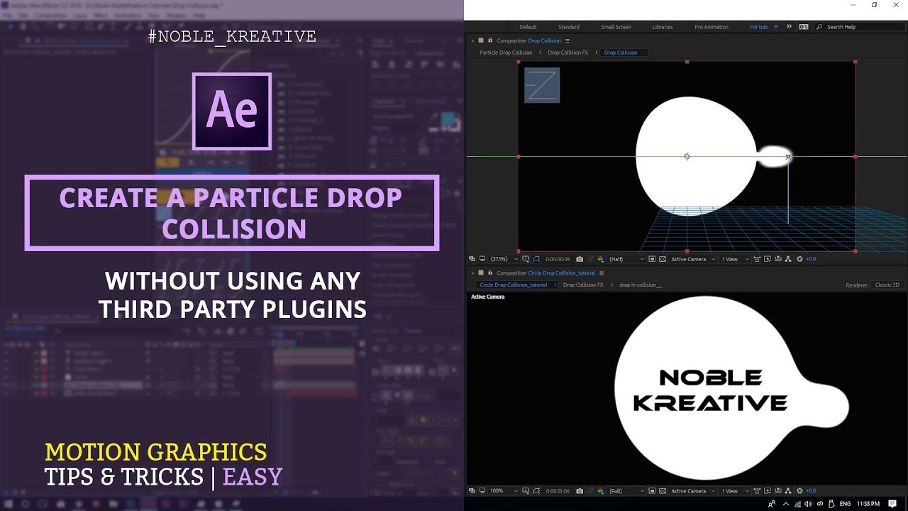 Particle Drop Collision In After Effects | No Plugin Required