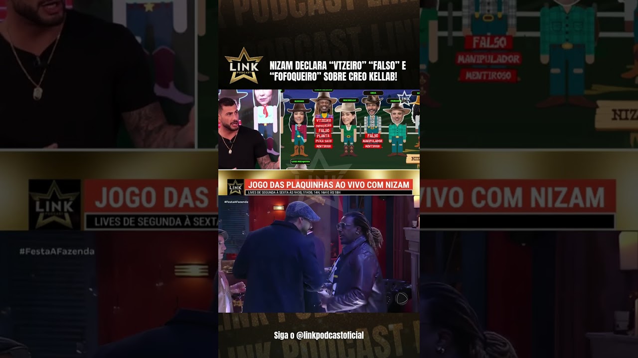 NIZAM DECLARA &ldquo;VTZEIRO&rdquo; &ldquo;FALSO&rdquo; E &ldquo;FOFOQUEIRO&rdquo; SOBRE CREO KELLAB!