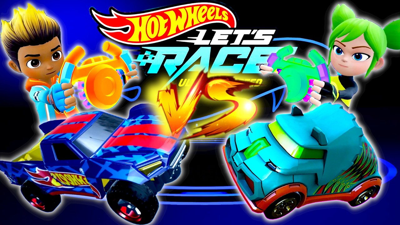 Hot Wheels Let's Race Ultimate Speed ​​– Кооперативная игра на Baja Jump Truck против игры на Cru...