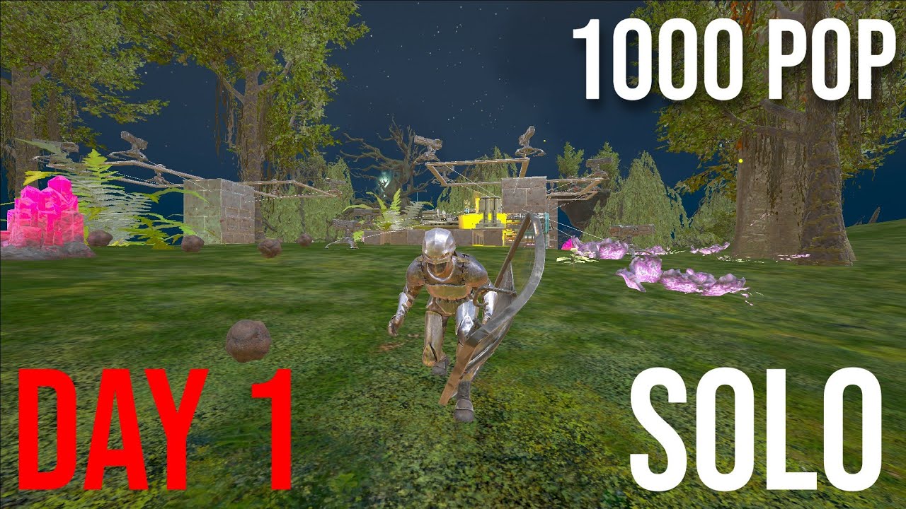 SOLO - ARK VETERAN RETURNS FOR HIGHEST POP CLUSTER DAY 1 ARK SURVIVAL EVOLVED PVP