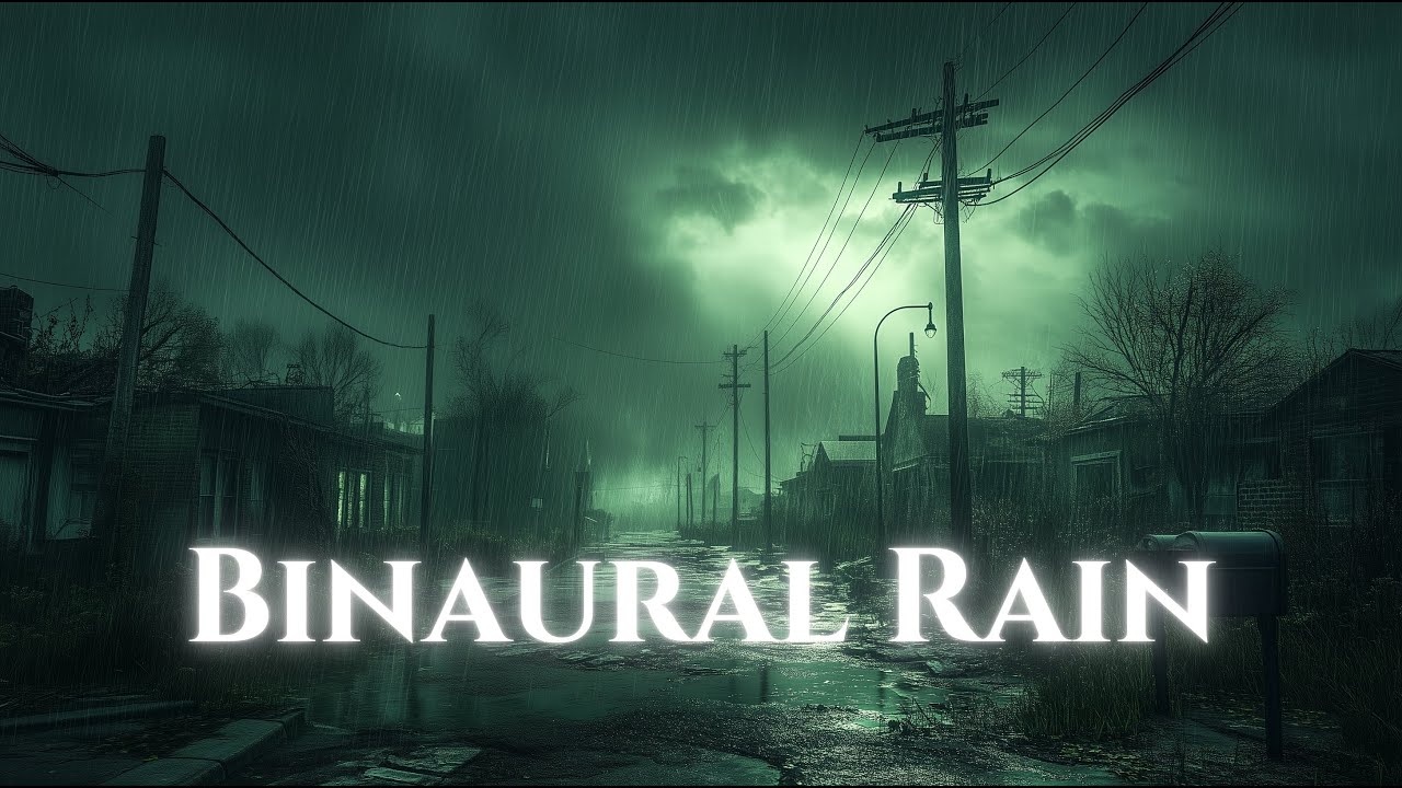 FALL ASLEEP FASTER 🎧 Heavy Rain + Binaural Beats(8hz to 4hz) for Deep Restorative Sleep | 1 Hour ☔️