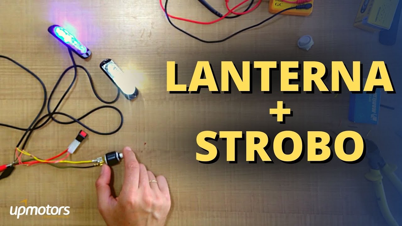 Lanterna Universal MULTIFUNÇÕES Strobo + Iluminação CYBER LED Multifunção;  UPMOTORS