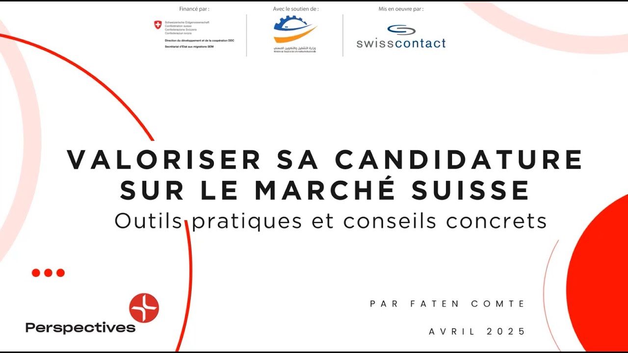 Webinaire: Des clés pour améliorer son employabilité sur le marché professionnel Suisse