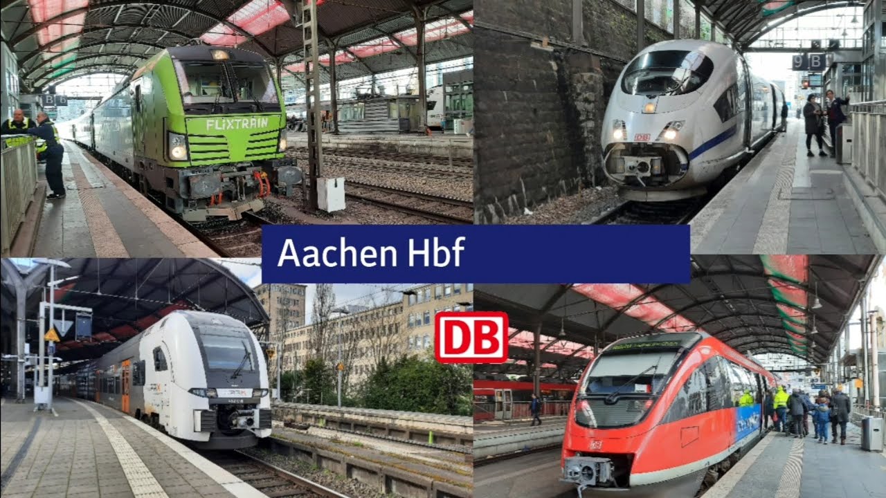 Züge am Bahnhof Aachen Hbf - 2. März 2024 Treinen op station Aachen Hbf - 2 maart 2024