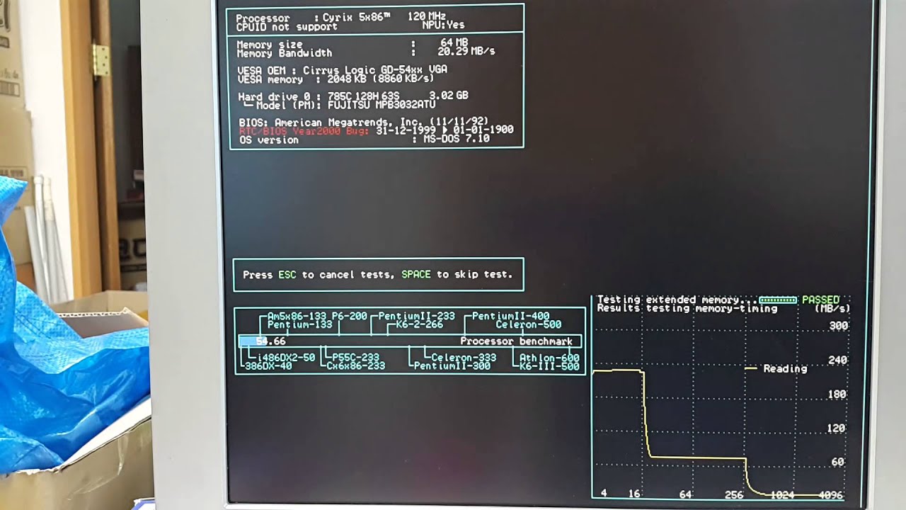 7zip benchmark - Cyrix 5x86 120MHz