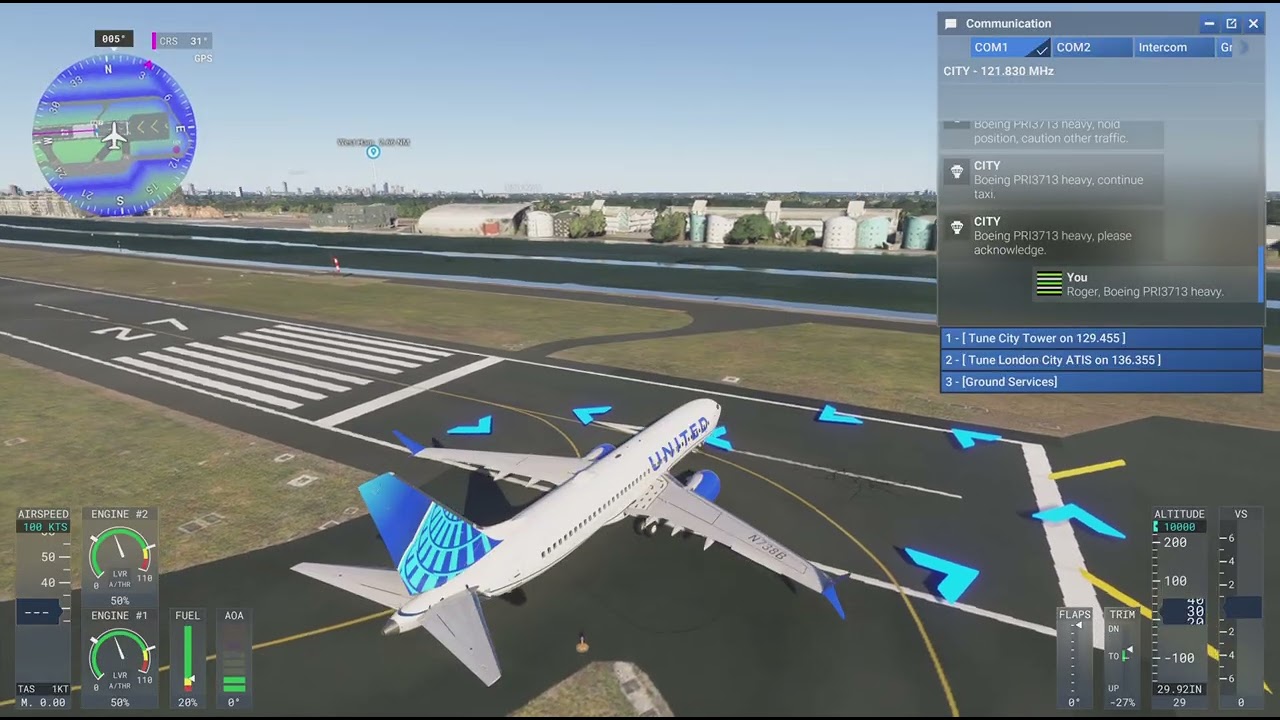 London city to Heathrow in a 737.