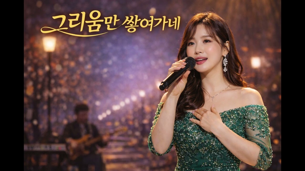 그리움만 쌓이네 | 가슴을 울리는  트로트 발라드 | 여성 보컬 | AI 음악