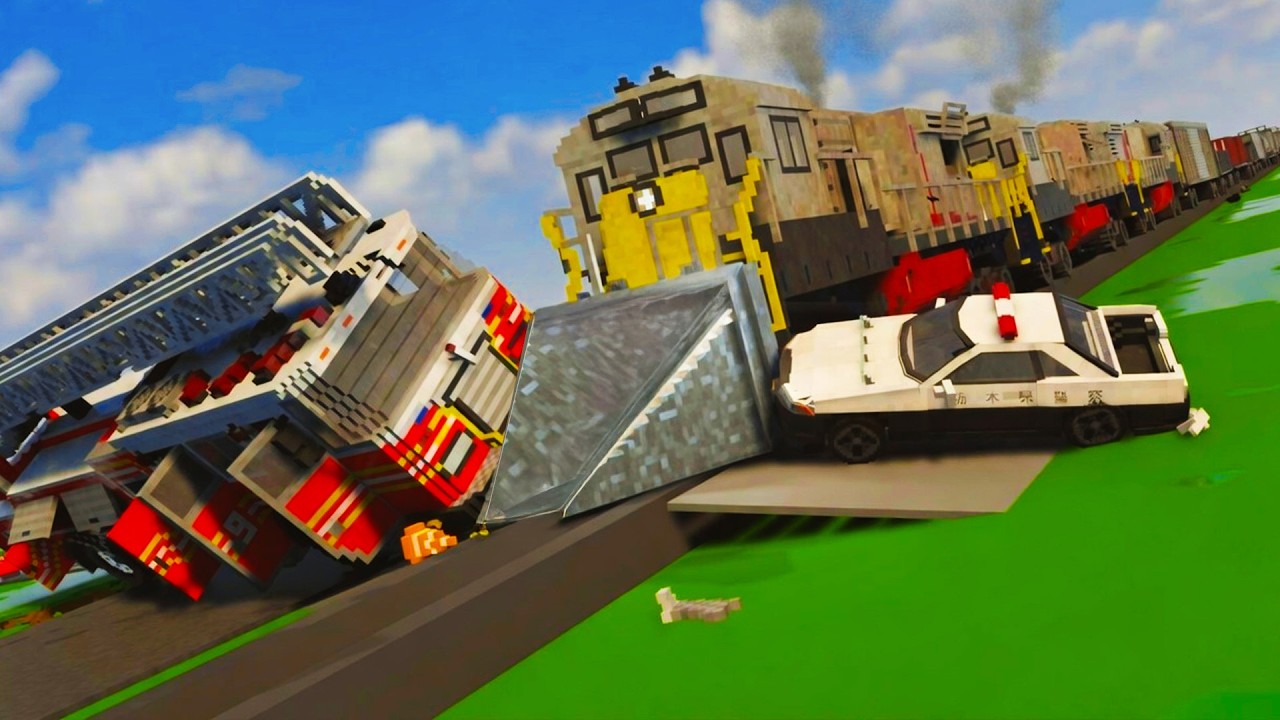 Train vs Vehicles (Stop The Train) | Teardown