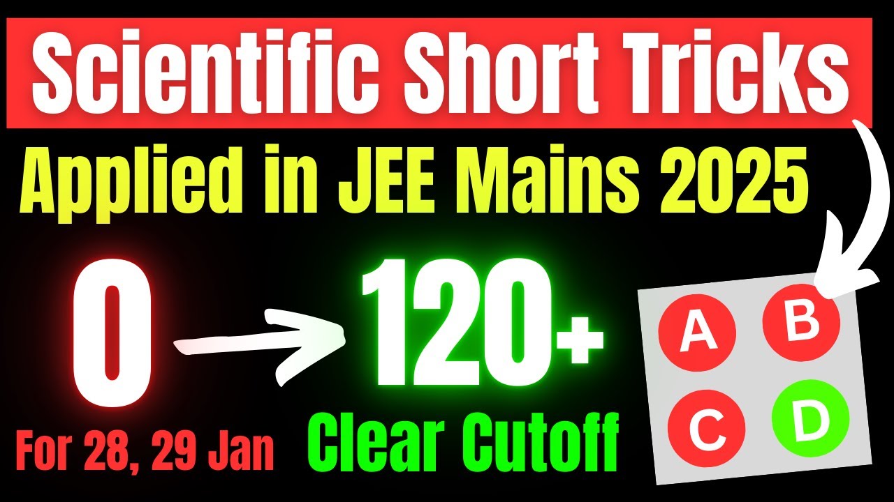 JEE Mains 2025 Best Short Tricks  (Part-3)🔥Clear JEE Mains 1st attempt Cutoff❤️ 28 & 29 Jan Shifts