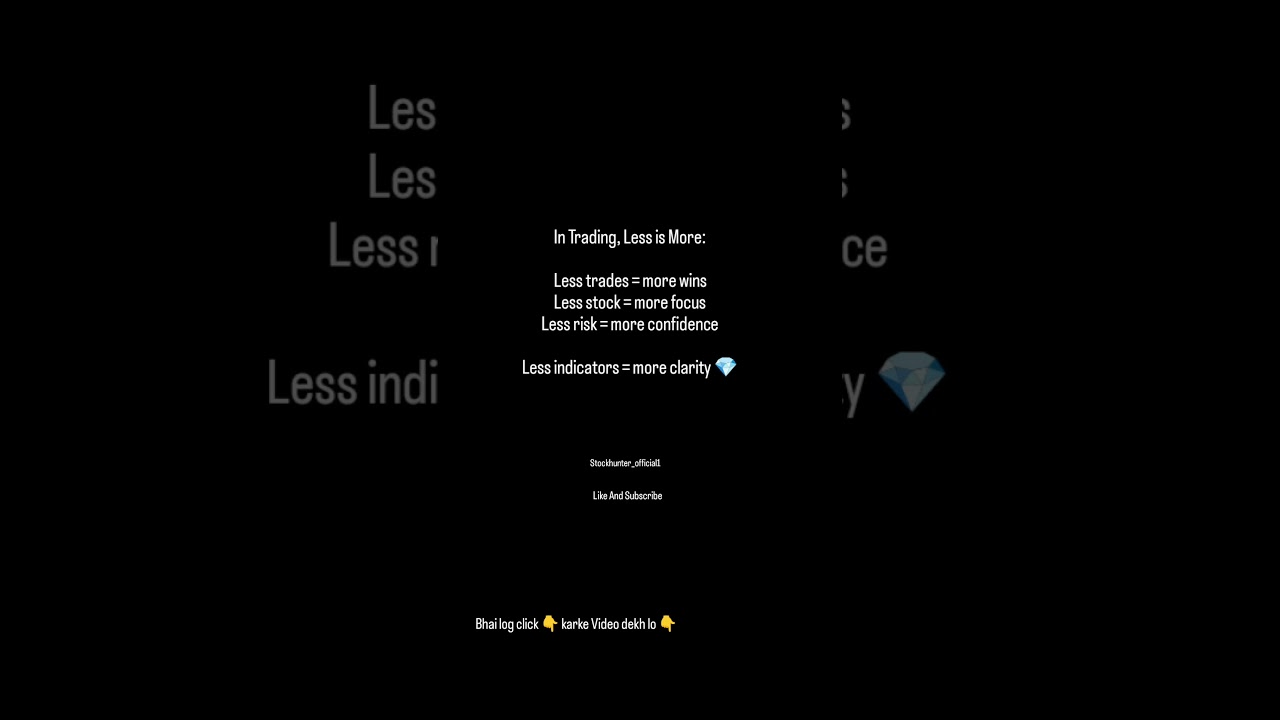 The Secret of Professional Traders: Less is More 💎 