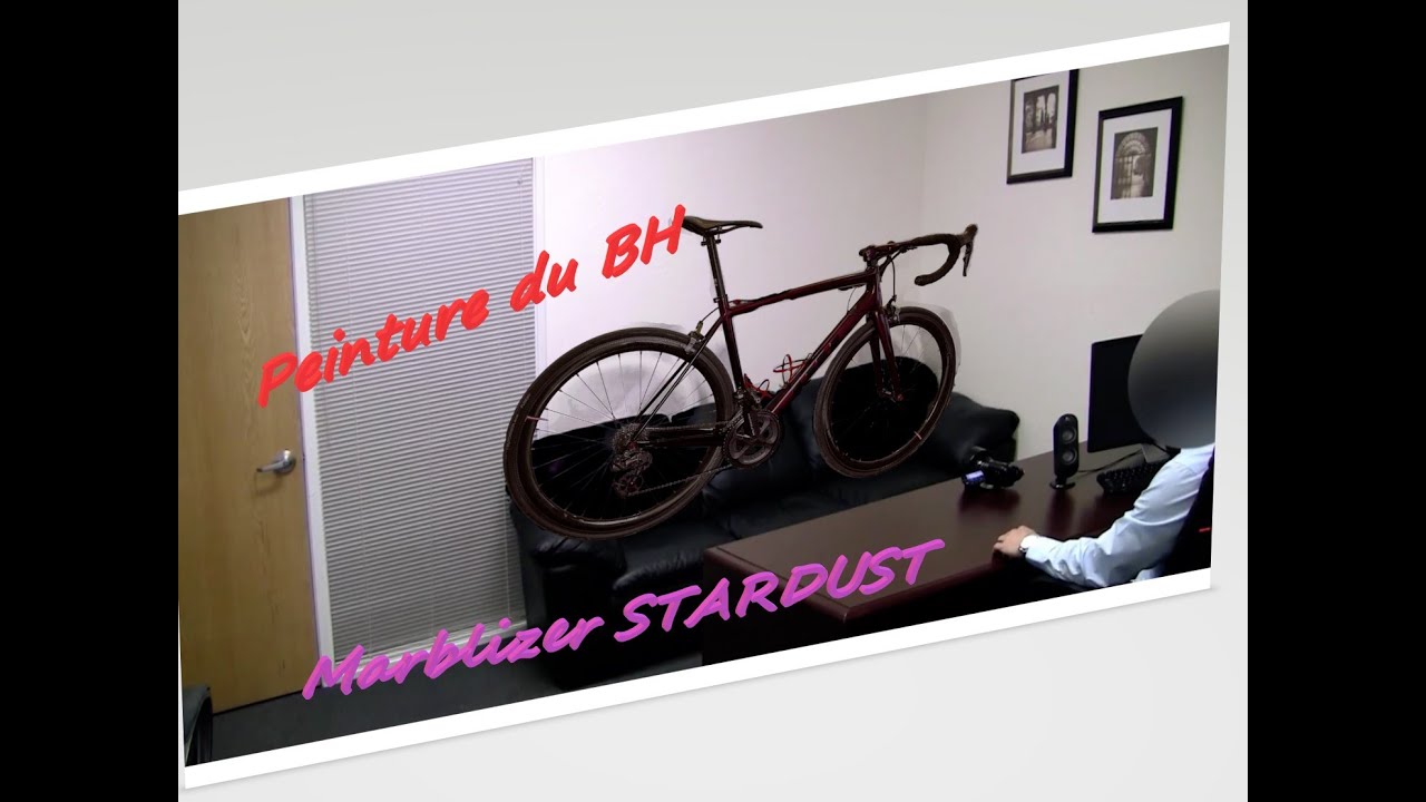 peinture du BH (dark red stardust marblizer)
